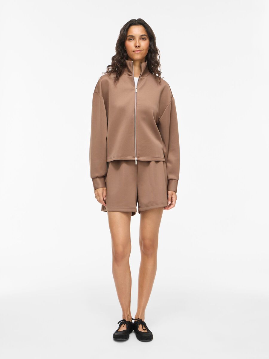 Carousel image - VILOANA ZIPPER CARDIGAN, Brown Lentil | 4