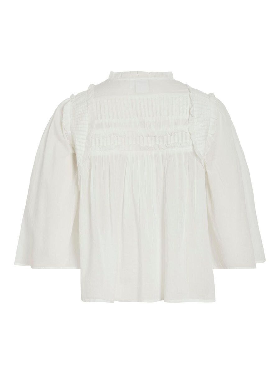 VILA MANDARIN COLLAR 3/4 SLEEVED SHIRT, Cloud Dancer, highres - 14108009_CloudDancer_002.jpg