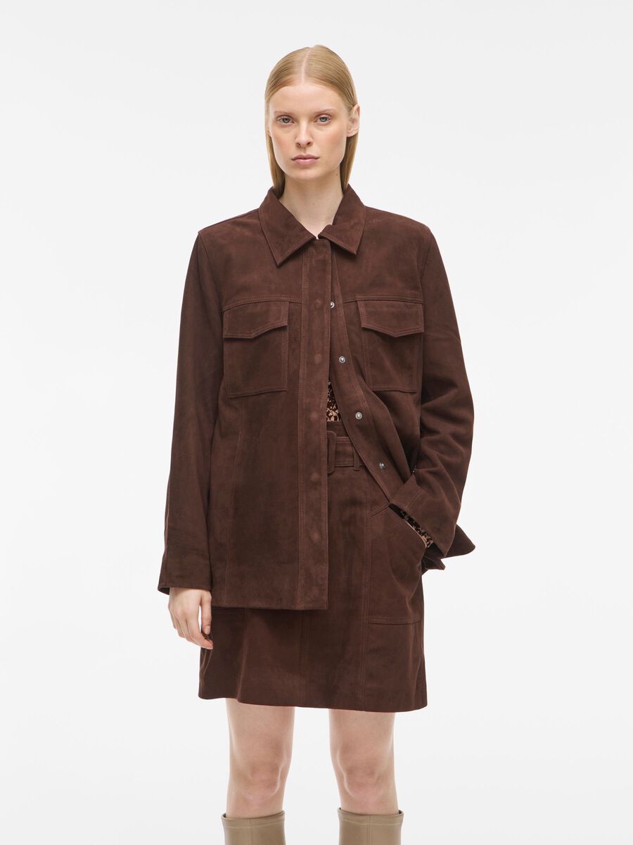 Carousel image - SUEDE JACKET, Chicory Coffee | 1