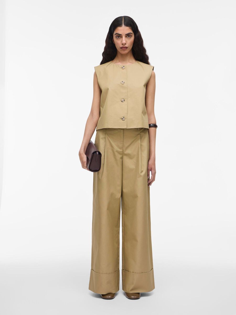 VILA MID-WAIST WIDE-LEG TROUSERS, Cocoon, highres - 14107737_Cocoon_005.jpg