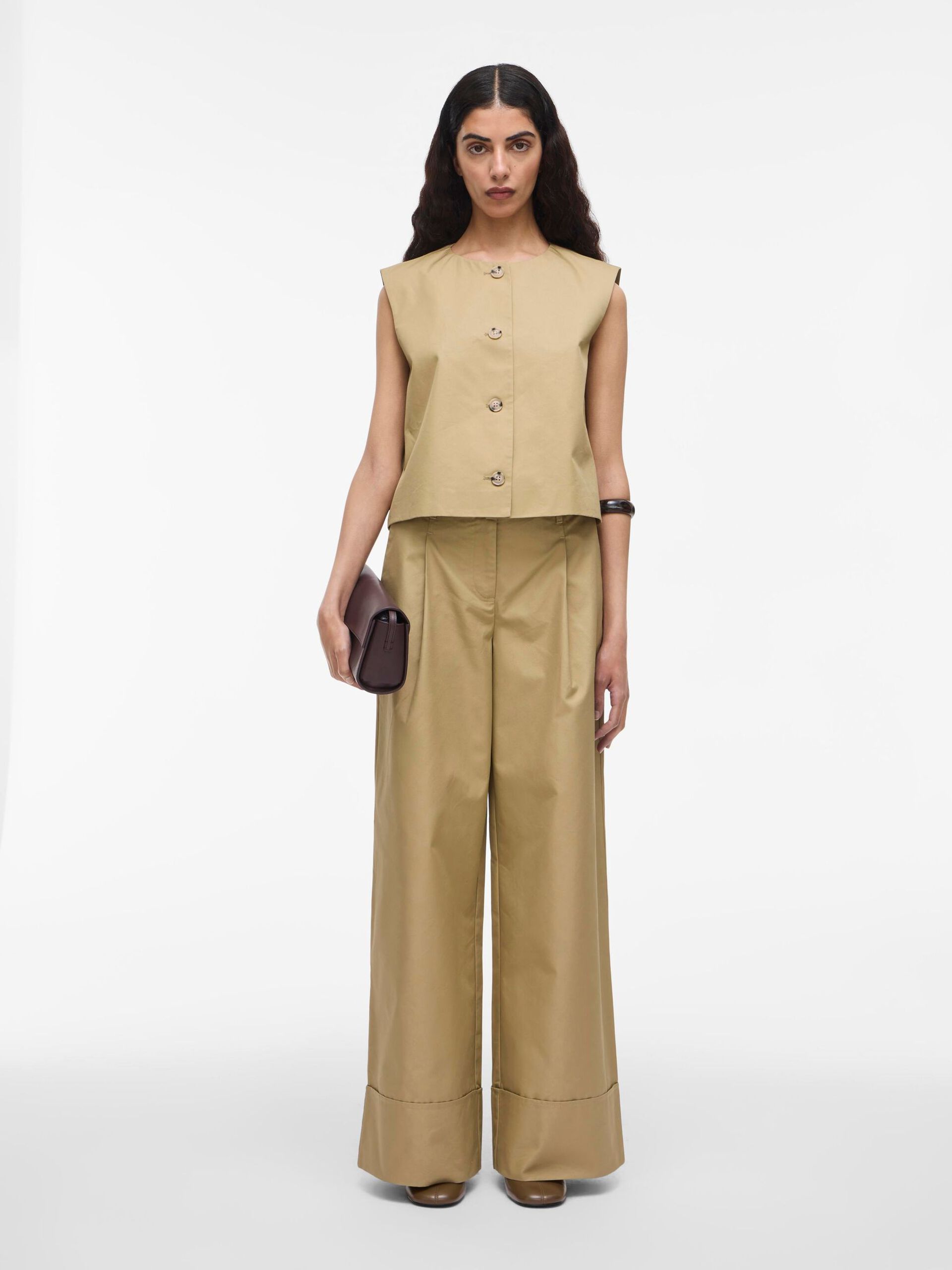 Carousel image - MID-WAIST WIDE-LEG TROUSERS, Cocoon | 4