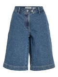 VILA MID-WAIST DENIM SHORTS, Dark Medium Blue Denim, highres - 14107740_DarkMediumBlueDenim_001.jpg