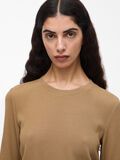 VILA ROUND NECK SHORT SLEEVED TOP, Petrified Oak, highres - 14108417_PetrifiedOak_006.jpg