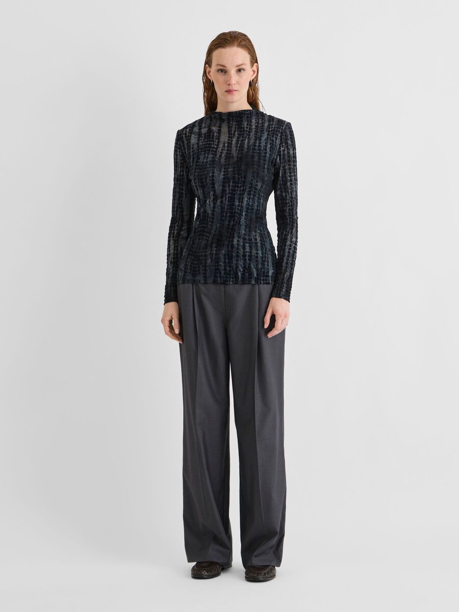 Carousel image 4 HIGH NECK LONG SLEEVED TOP, Meteorite