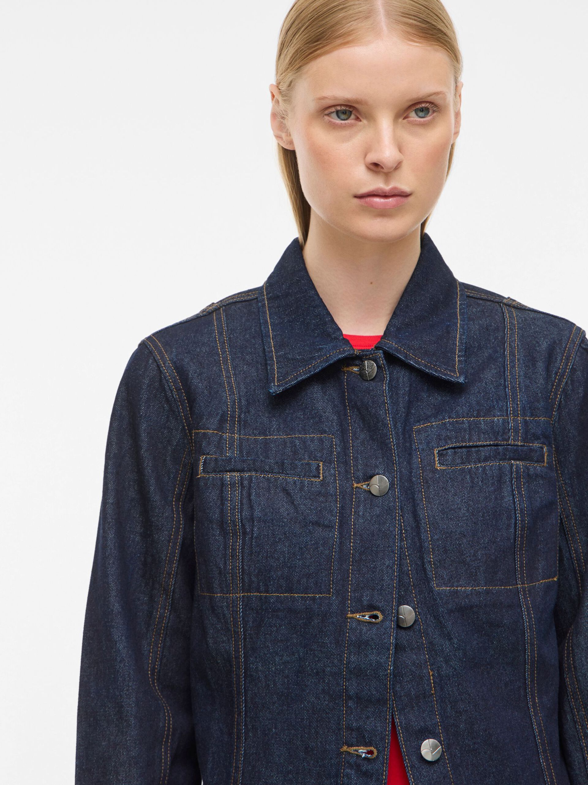 Carousel image - COTTON DENIM SHIRT, Dark Blue Denim | 3