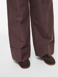Product image thumbnail - MID-WAIST WIDE-LEG TROUSERS, Seal Brown | 5