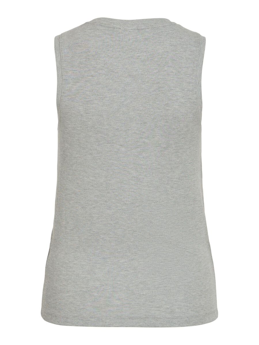 Carousel image 2 ROUND NECK TANK TOP, Light Grey Melange