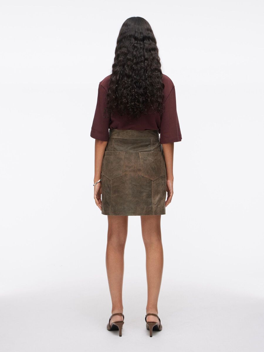 VILA HIGH WAIST LEATHER MINI SKIRT, Petrified Oak, highres - 14107820_PetrifiedOak_004.jpg