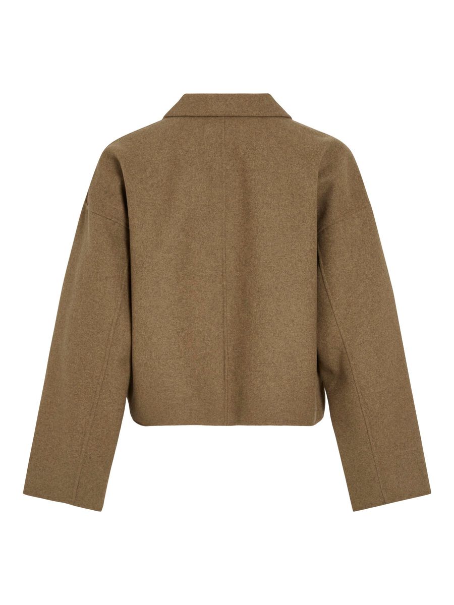 VILA WOOL BLEND JACKET, Petrified Oak, highres - 14108412_PetrifiedOak_002.jpg
