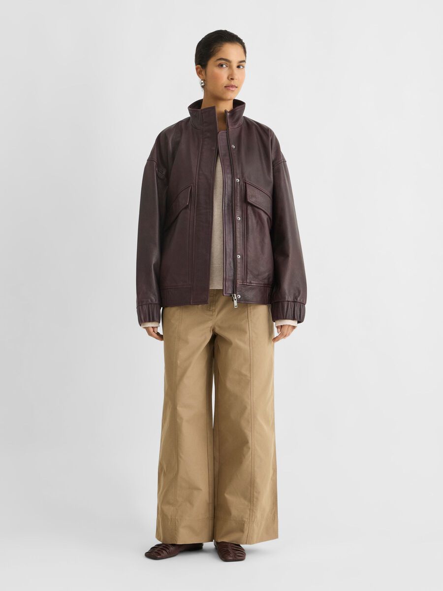 Product tile image OVERSIZED LEATHER JACKET, Fig 14122805_Fig