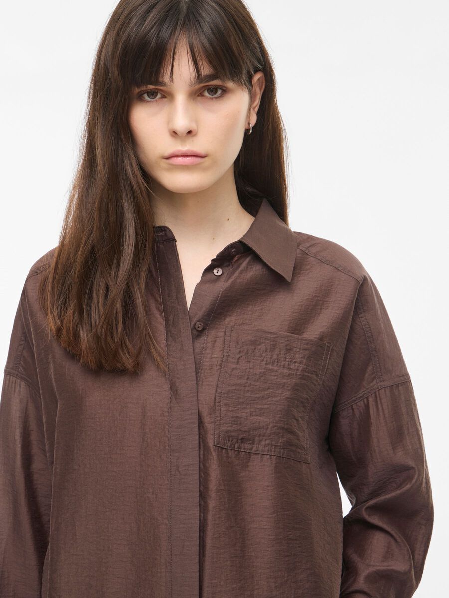 Carousel image - OVERSIZED SHIRT, Seal Brown | 3