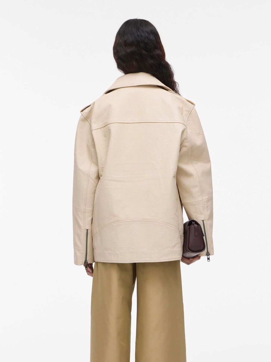VILA BIKER LEATHER JACKET, Birch, highres - 14111814_Birch_004.jpg
