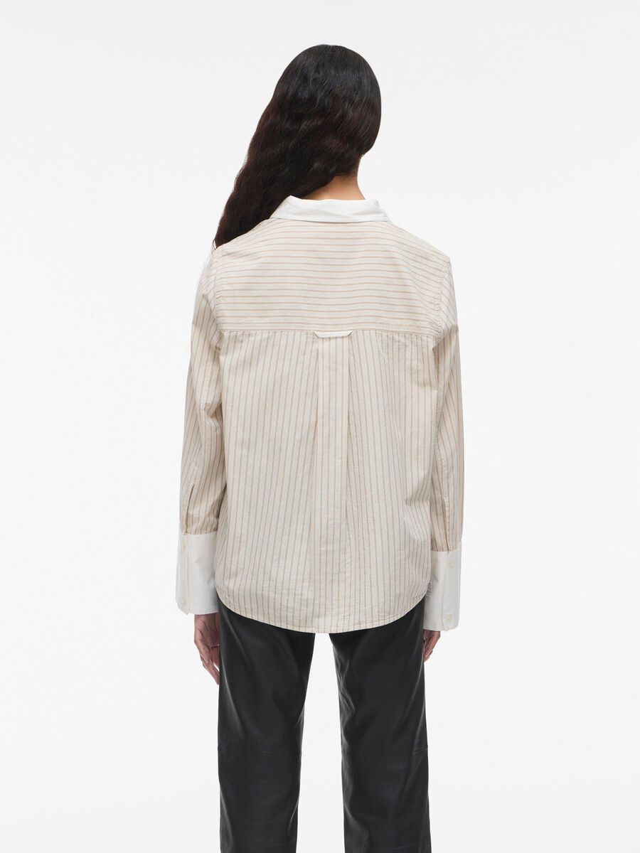 VILA OVERSIZED LONG SLEEVED SHIRT, Birch, highres - 14108468_Birch_1196621_004.jpg