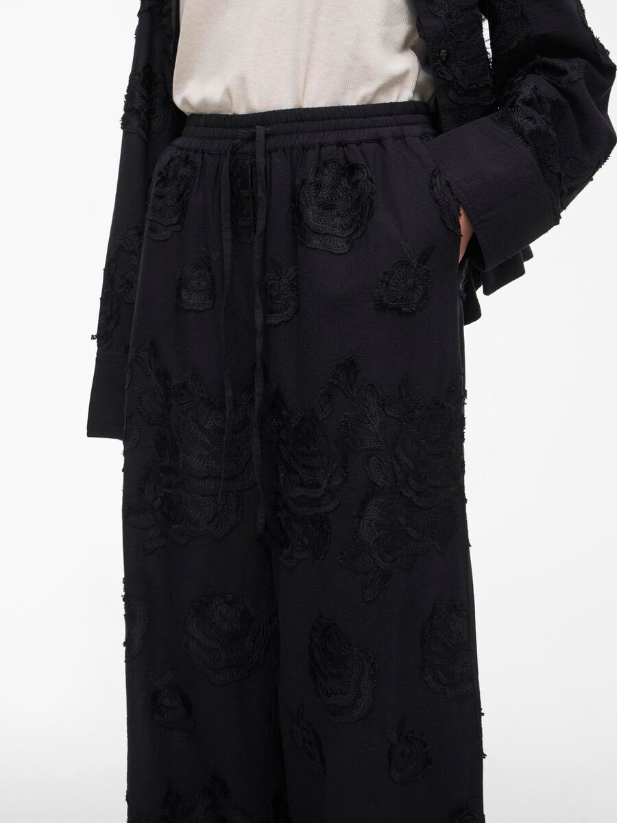 Carousel image - HIGH-WAIST WIDE-LEG TROUSERS, Meteorite | 3