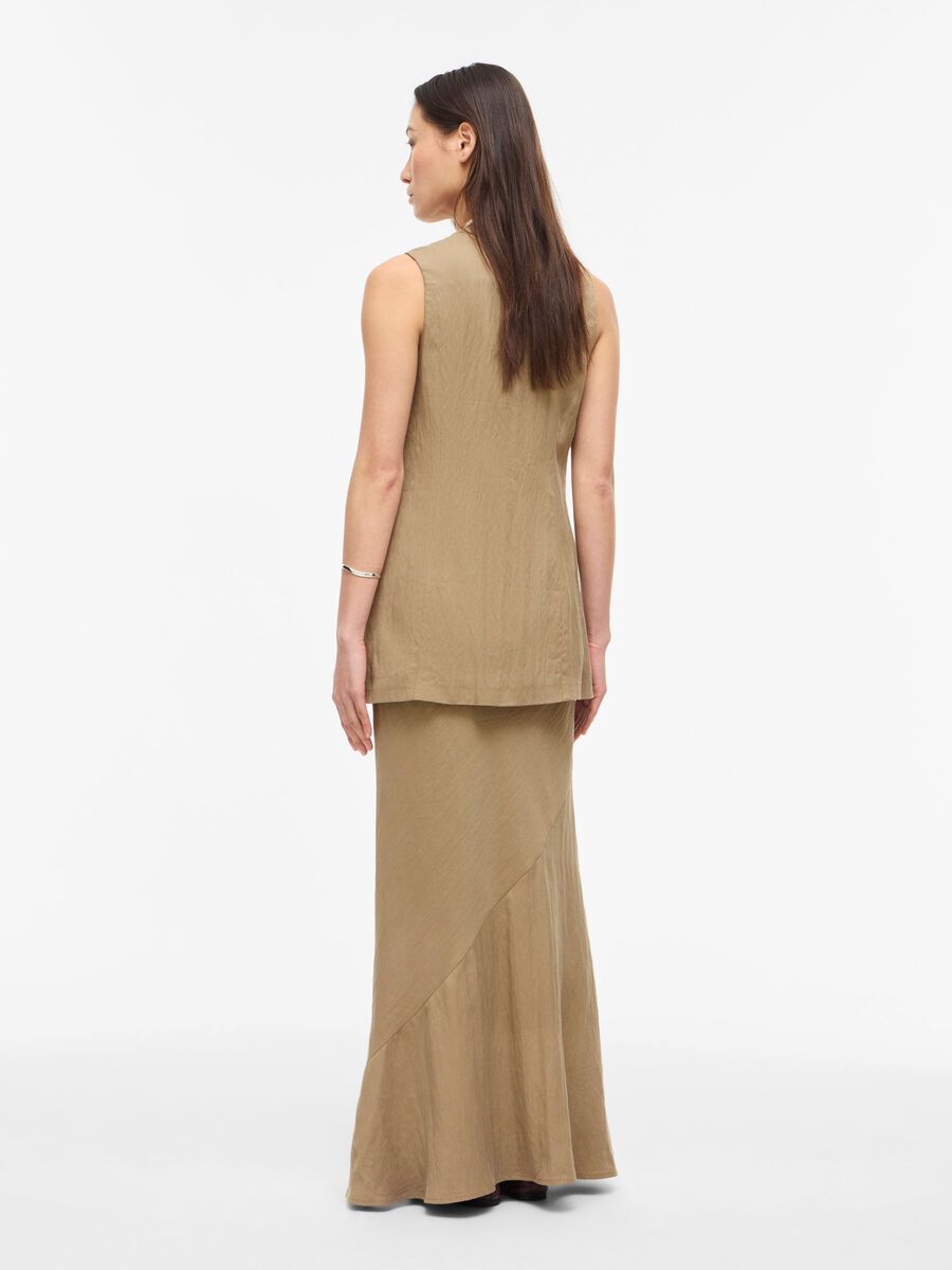 Carousel image - HIGH WAIST MAXI SKIRT, Petrified Oak | 2