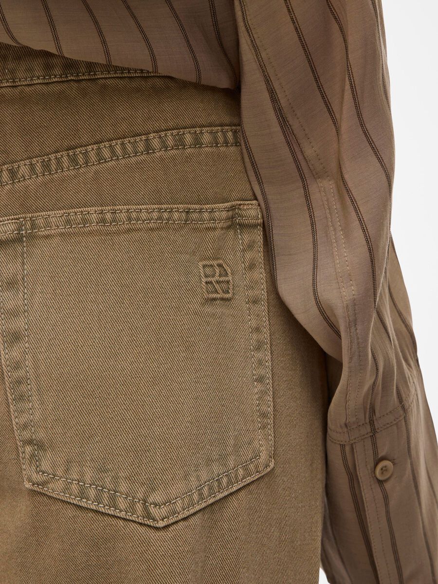 Carousel image - MID-WAIST STRAIGHT FIT JEANS, Petrified Oak | 3