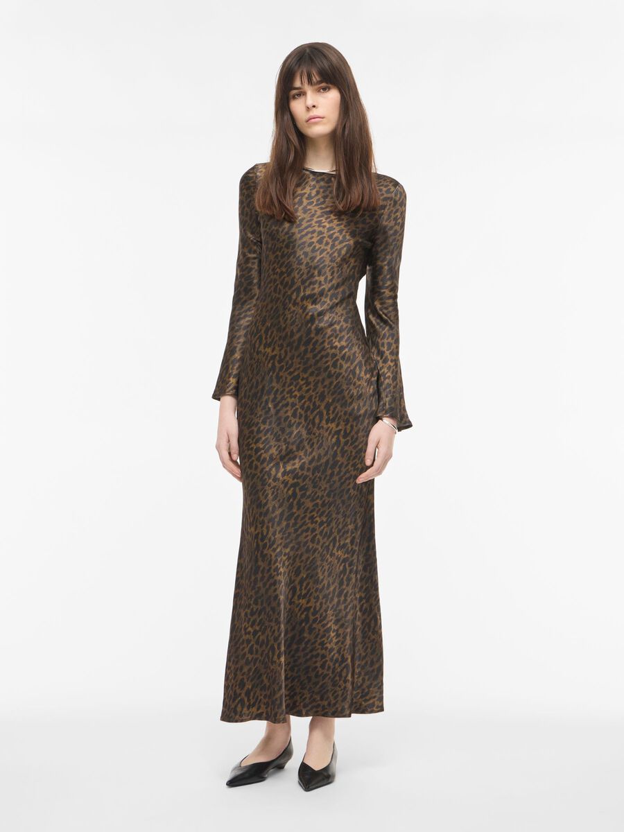 Product tile image - LONG SLEEVED MAXI DRESS, Dull Gold | 14117901_DullGold_1303745