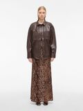 Product image thumbnail - LONG SLEEVED LEATHER SHIRT, Chicory Coffee | 4
