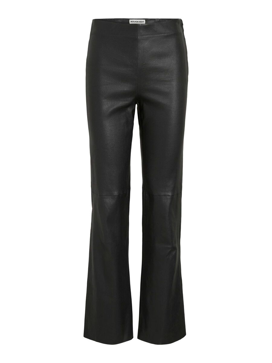 VILA HIGH-WAIST LEATHER TROUSERS, Meteorite, highres - 14108475_Meteorite_001.jpg