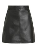 Product image thumbnail - LEATHER MINI SKIRT, Meteorite | 1