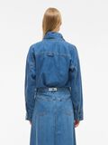 Product image thumbnail - HIGH NECK DENIM SHIRT, Medium Blue Denim | 2