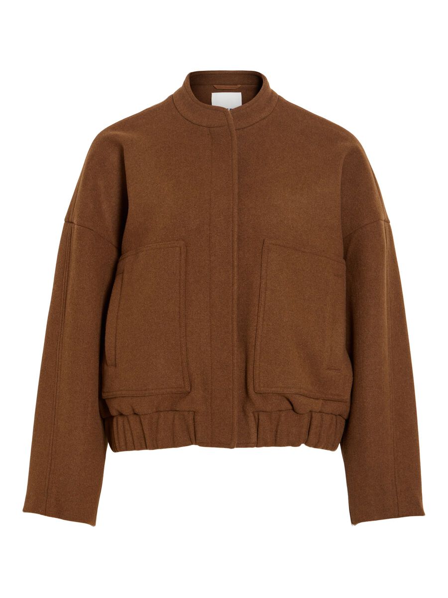 Product tile image - BUTTONED BOMBER JACKET, Coffee Lique&uacute;r | 14105086_CoffeeLiquer