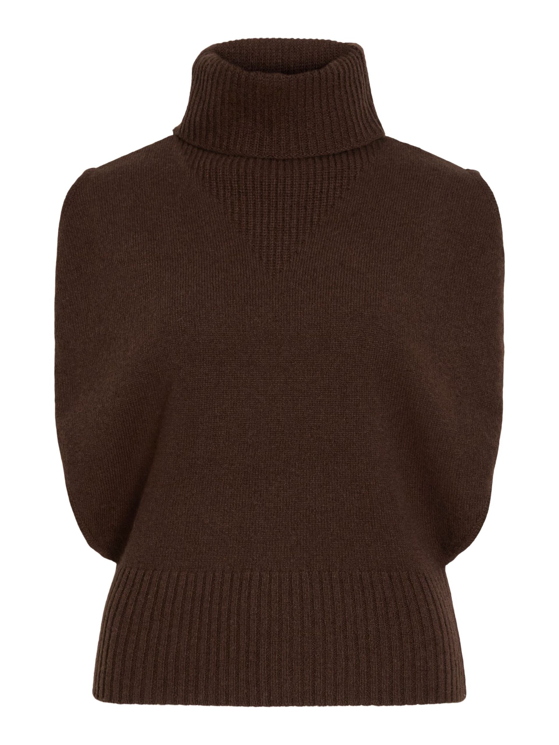 Carousel image - WOOL BLEND KNITTED VEST, Chicory Coffee | 5