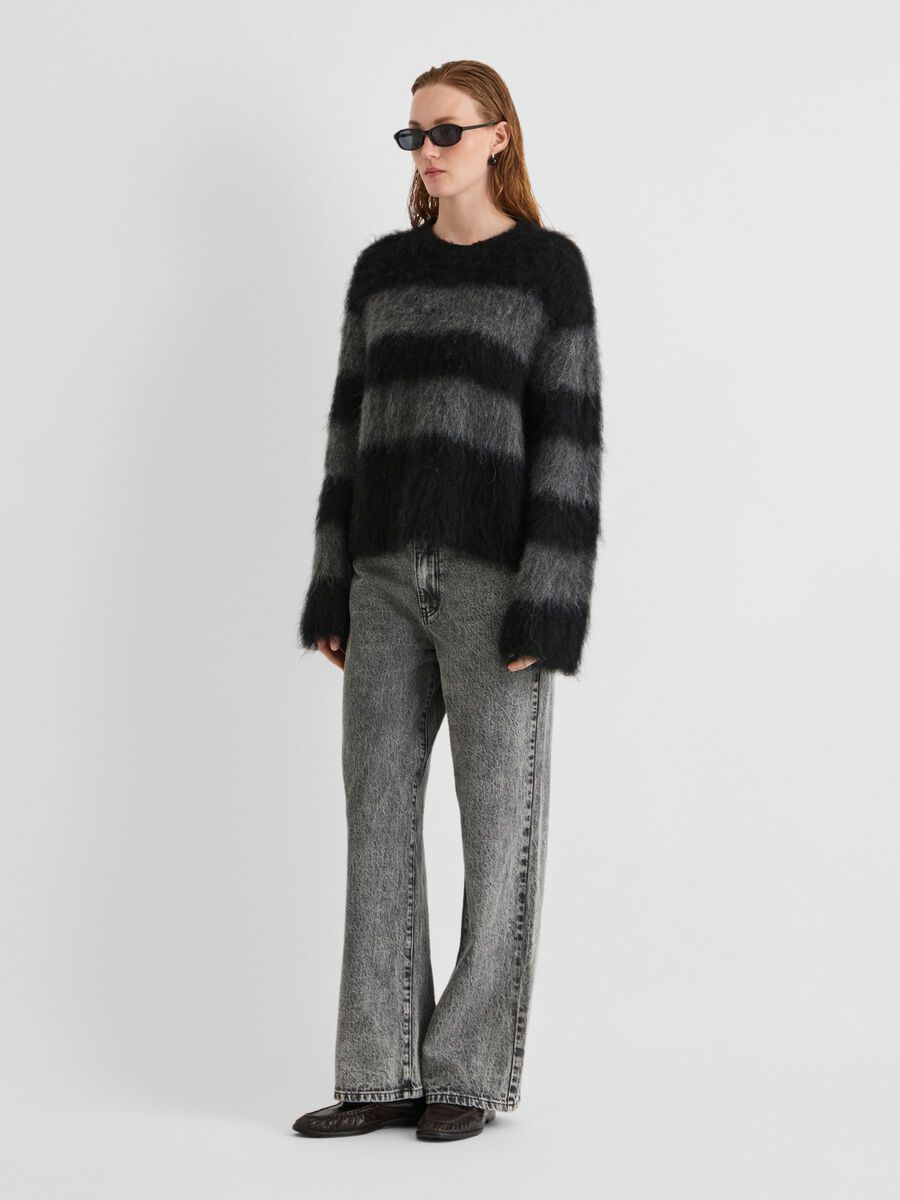 Carousel image 4 ROUND NECK KNITTED PULLOVER, Meteorite