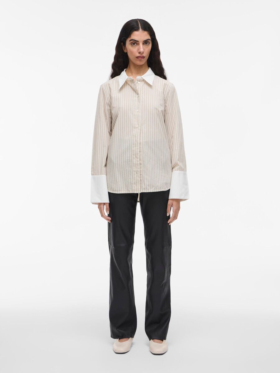 VILA OVERSIZED LONG SLEEVED SHIRT, Birch, highres - 14108468_Birch_1196621_005.jpg