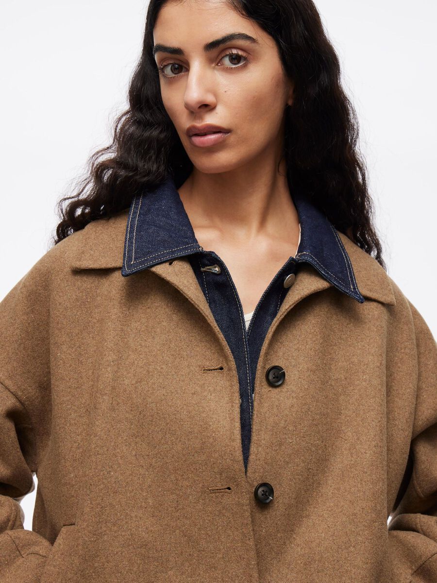 Carousel image - WOOL BLEND JACKET, Petrified Oak | 3