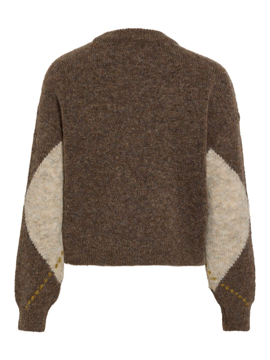 Carousel image - ROUND NECK KNITTED PULLOVER, Canteen | 2