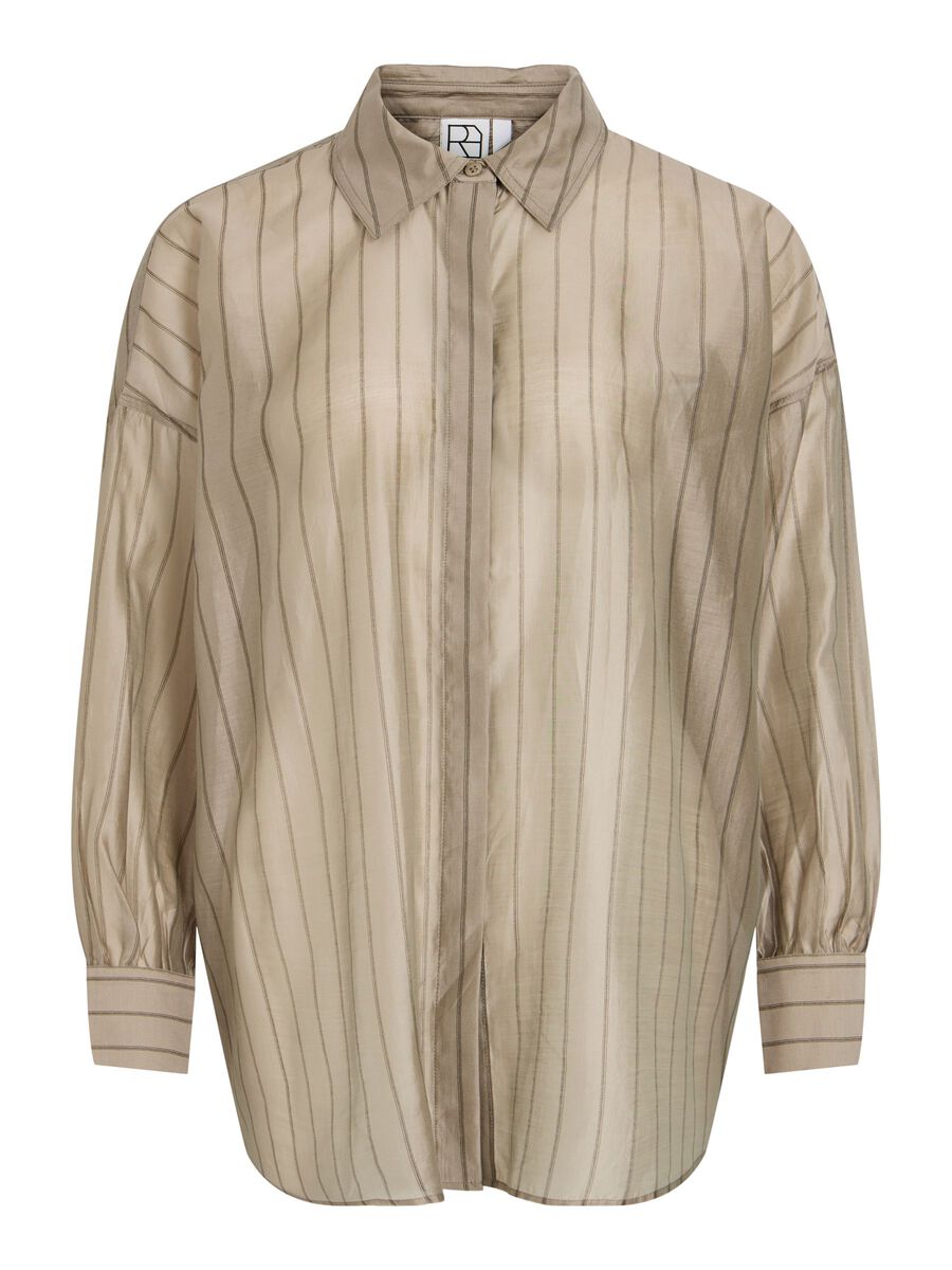 Product tile image STRIPED LONG SLEEVED SHIRT, Light Grey Melange 14120212_LightGreyMelange_1324010