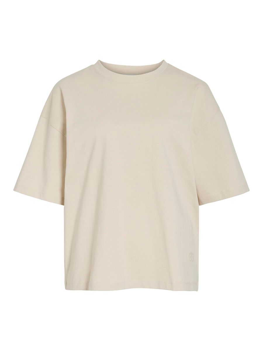 VILA COTTON OVERSIZED T-SHIRT, Birch, highres - 14108427_Birch_001.jpg
