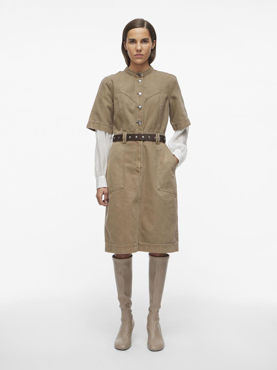 VILA SHORT DENIM DRESS, Fallen Rock, highres - 14103286_FallenRock_005.jpg