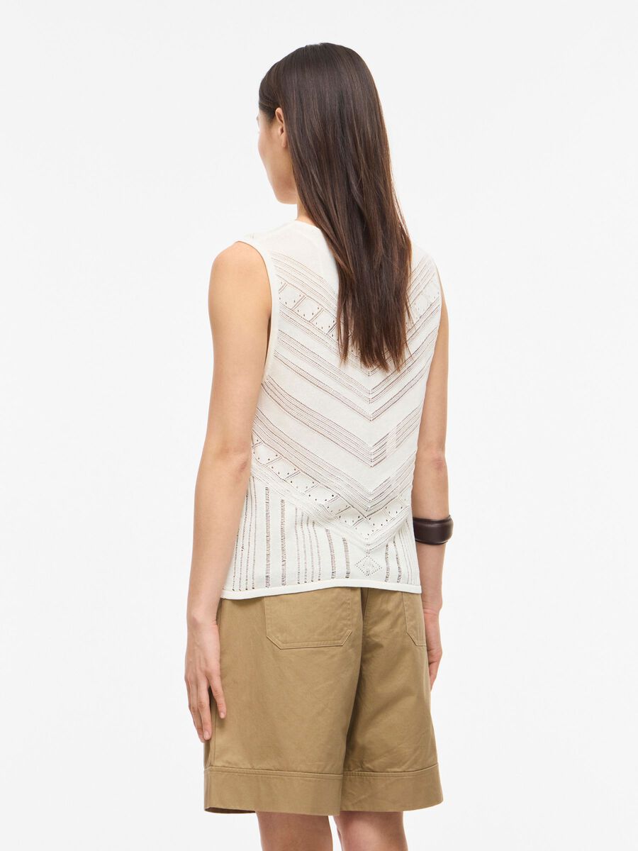 Carousel image - SLEEVELESS KNITTED TOP, Birch | 2