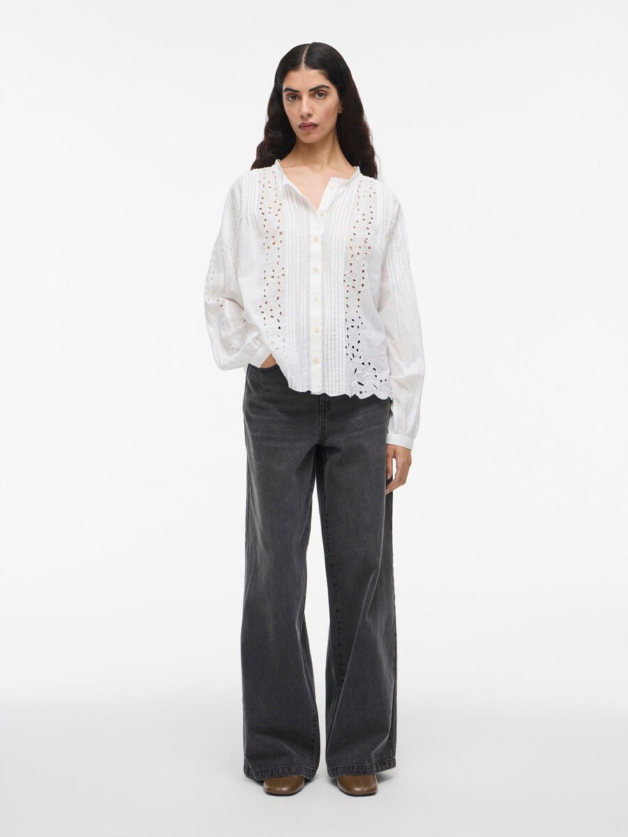 VILA COTTON LONG SLEEVED SHIRT, Cloud Dancer, highres - 14107753_CloudDancer_005.jpg