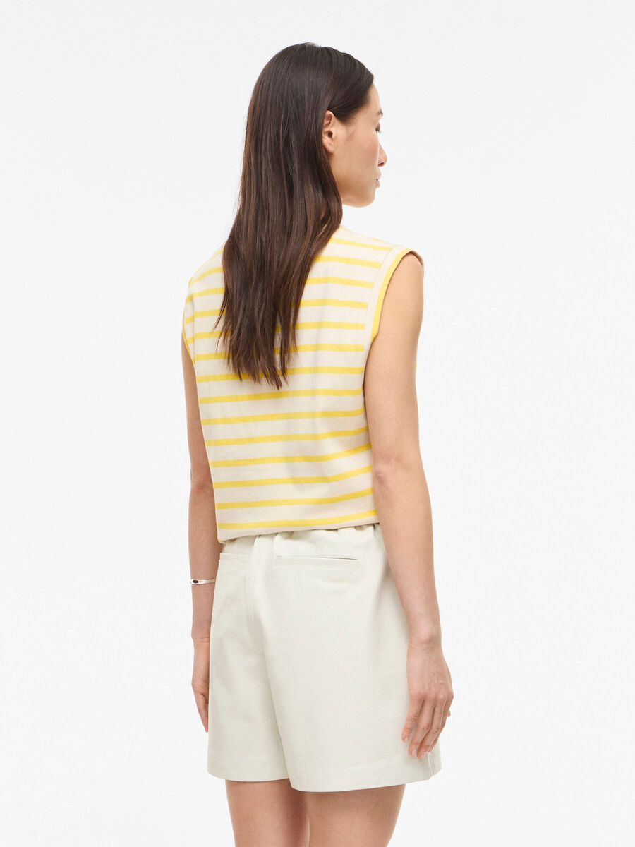 Carousel image - ROUND NECK SLEEVELESS TOP, Freesia | 2