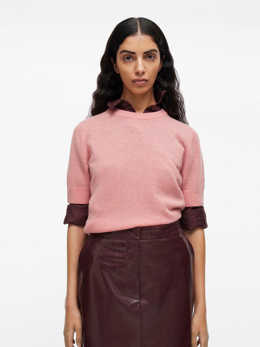 VILA WOOL BLEND KNITTED TOP, Peach Blossom, highres - 14108560_PeachBlossom_003.jpg