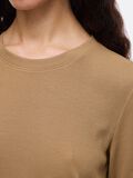 VILA ROUND NECK SHORT SLEEVED TOP, Petrified Oak, highres - 14108417_PetrifiedOak_007.jpg