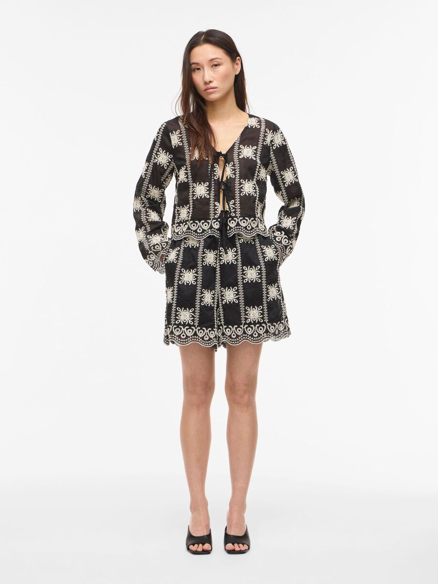 Product tile image - TIE FRONT LONG SLEEVED TOP, Meteorite | 14114712_Meteorite_1260252