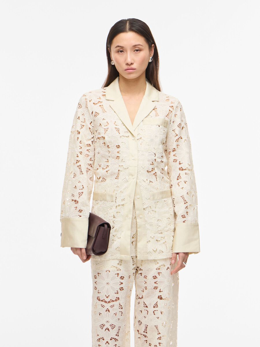 Product tile image - LACE SHIRT, Birch | 14114711_Birch