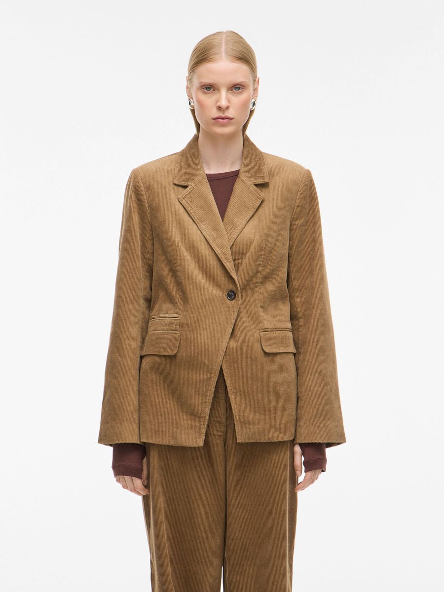 Carousel image - CORDUROY BLAZER, Otter | 1