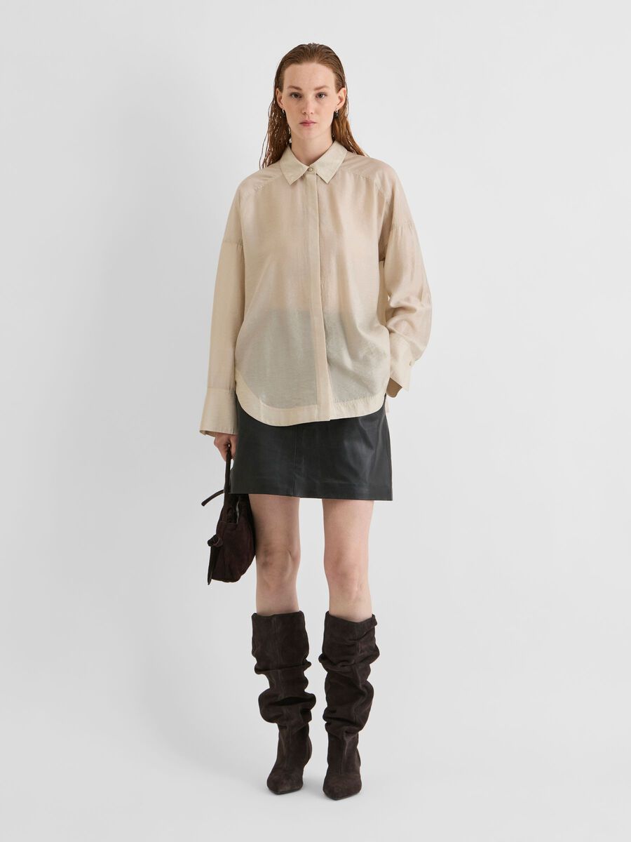 Product tile image OVERSIZED SHIRT, Pelican 14118122_Pelican