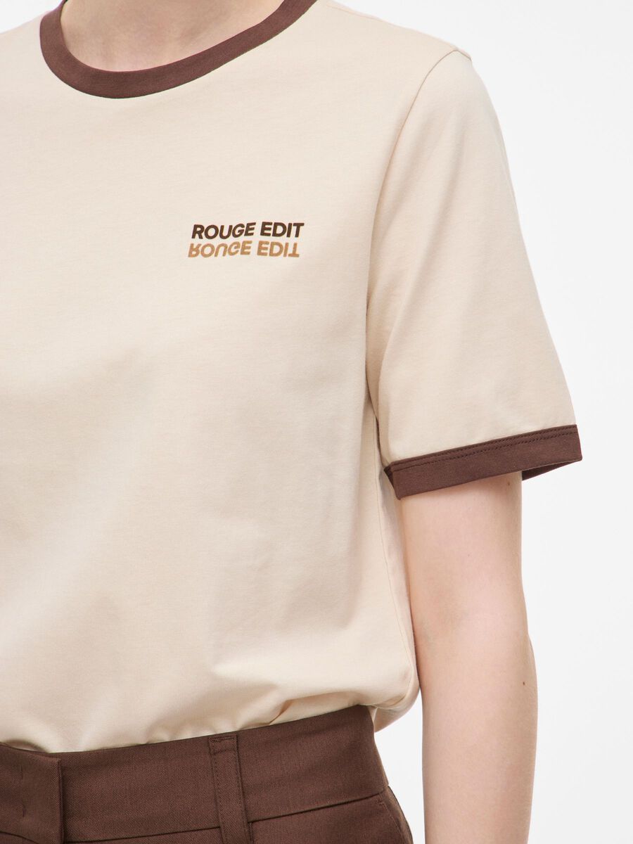 Carousel image - ROUND NECK T-SHIRT, Oatmeal | 3