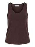 Product image thumbnail - ROUND NECK TANK TOP, Seal Brown | 1