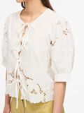 Product image thumbnail - ROUND NECK SHORT SLEEVED TOP, Cloud Dancer | 3