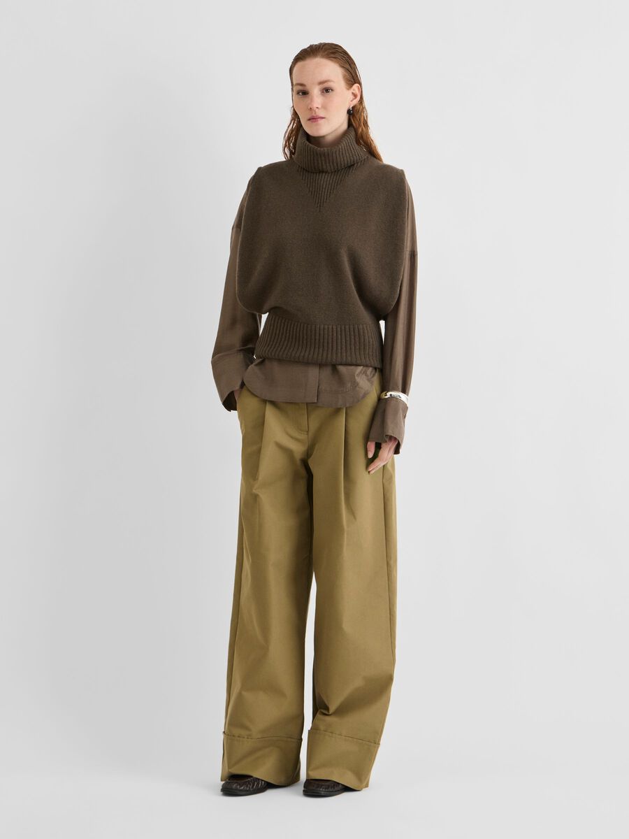 Product tile image - TURTLENECK KNITTED VEST, Canteen | 14118079_Canteen