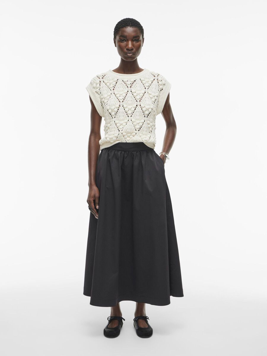 VILA HIGH WAIST MAXI SKIRT, Meteorite, highres - 14105878_Meteorite_005.jpg
