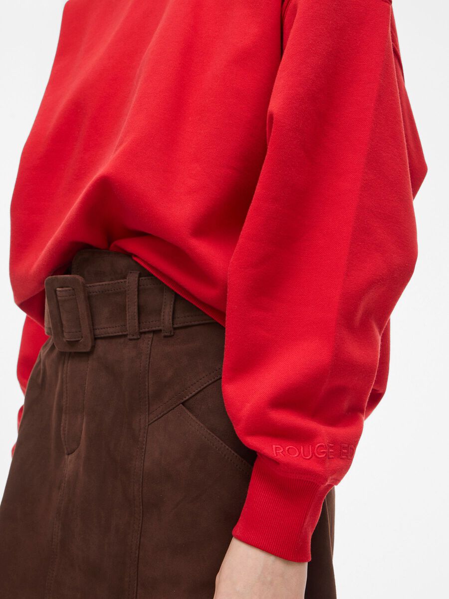 Carousel image - LONG SLEEVED SWEATSHIRT, Chinese Red | 3