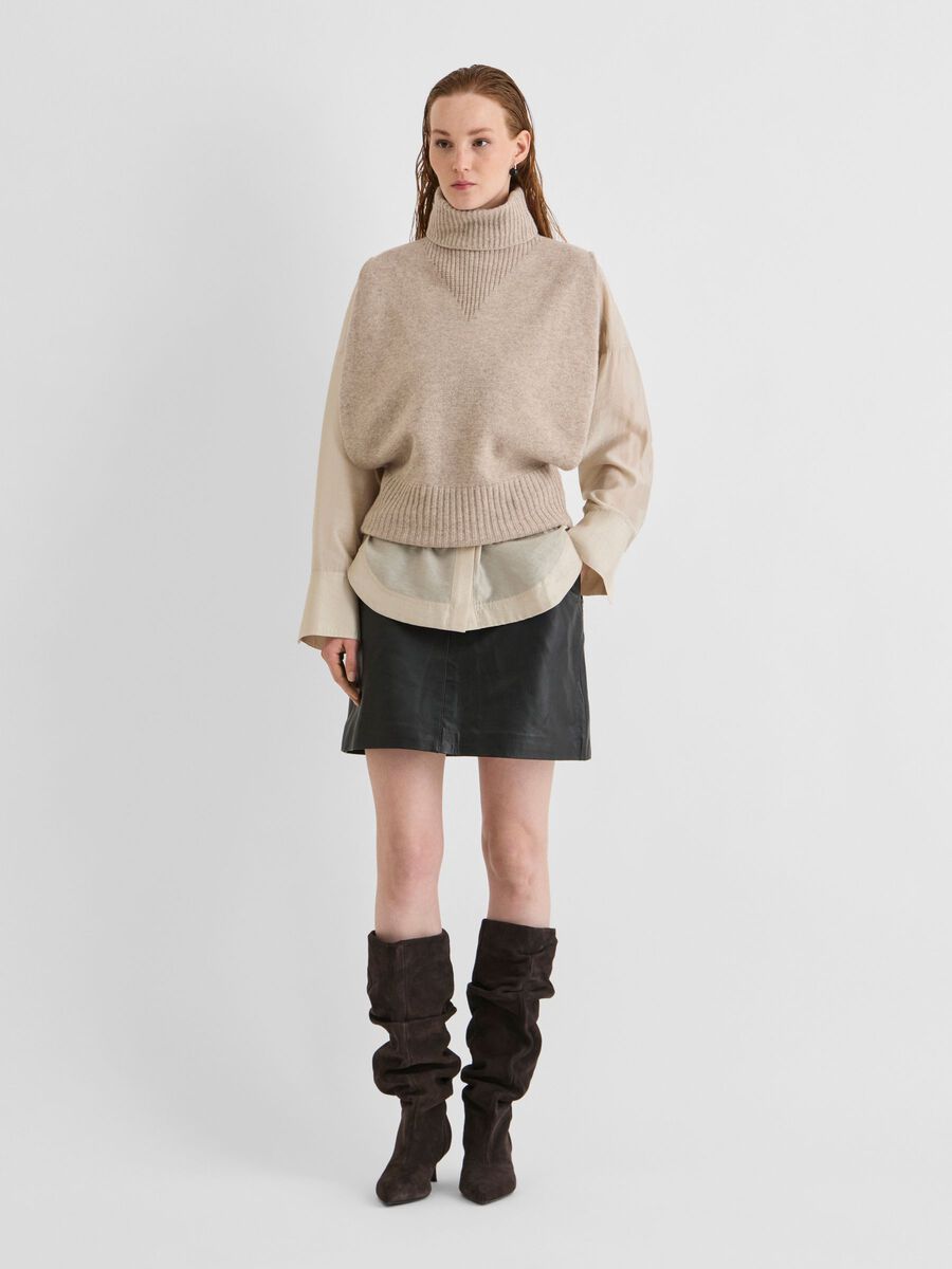 Product tile image TURTLENECK KNITTED VEST, Pelican 14118079_Pelican